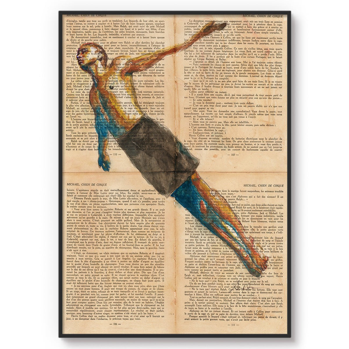 アートポスター テッド・ミューリング エキシビジョンポスター La plongeuse - Aurélie Salvaing- Poster - High Quality - Art