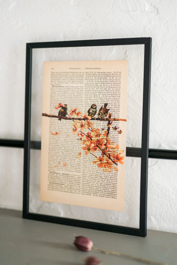 Art on Words - Upcycled Vintage Book Pages - Book Page Art Prints 