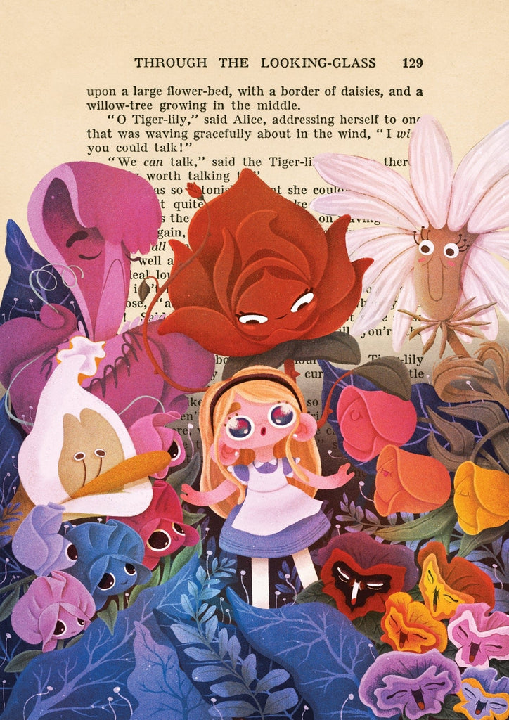 Alice and the Flowers - Fabiola Colavecchio (Poster) - Art on Words