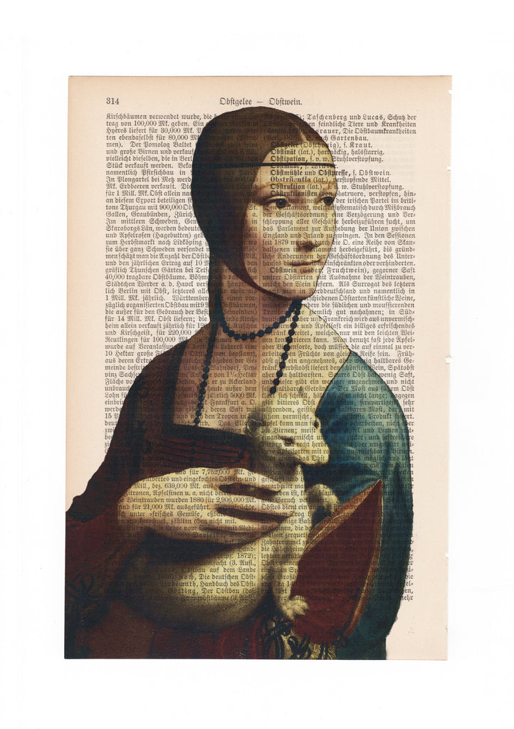 Lady with an Ermine - Leonardo da Vinci - Art on Words