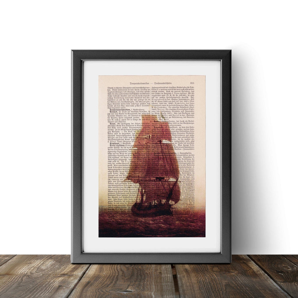 Sailing ship - Caspar David Friedrich - Art on Words