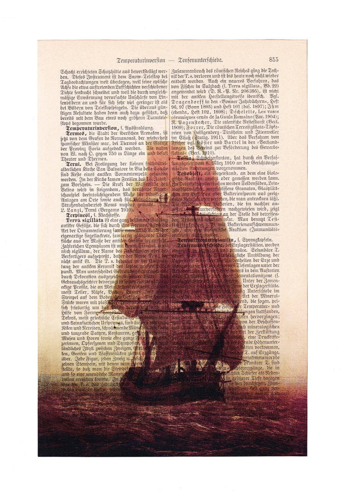 Sailing ship - Caspar David Friedrich - Art on Words