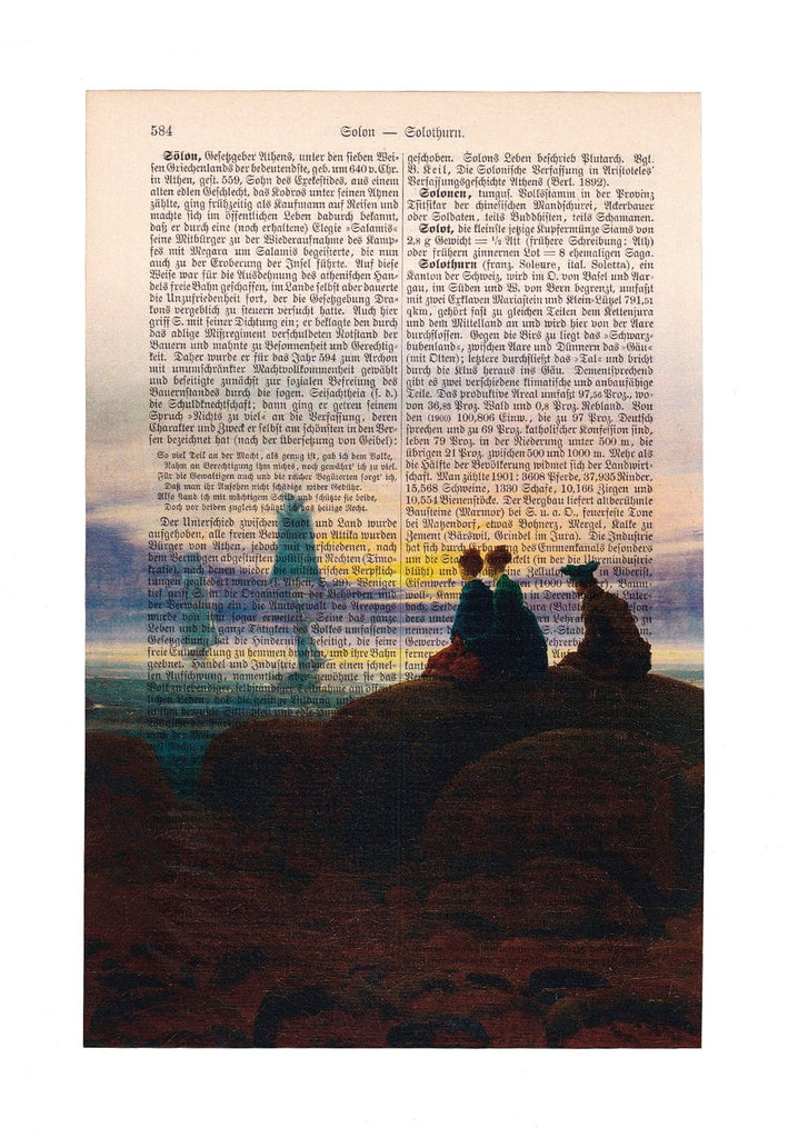 Moonrise Over the Sea - Caspar David Friedrich - Art on Words
