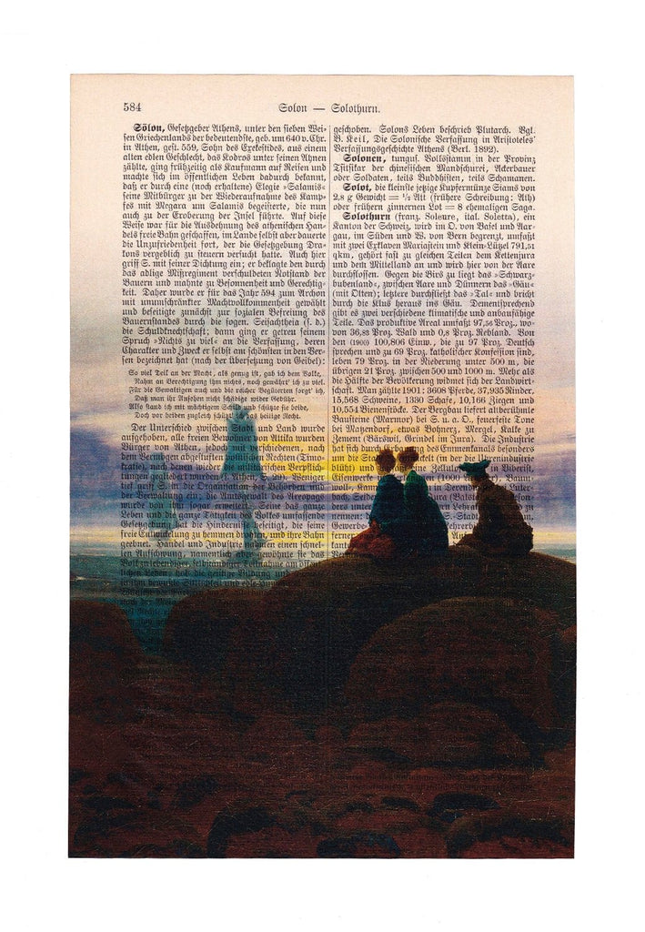 Moonrise Over the Sea - Caspar David Friedrich - Art on Words